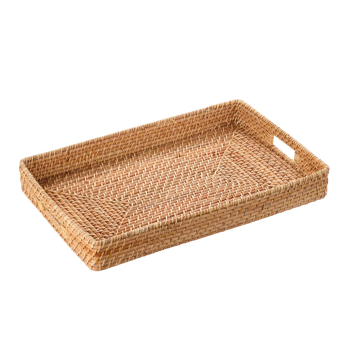 Rattan Rectangle Tray — alt view
