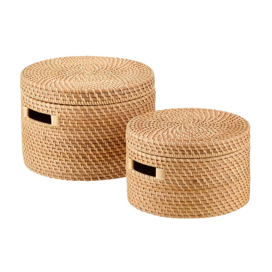 Rattan Round Box