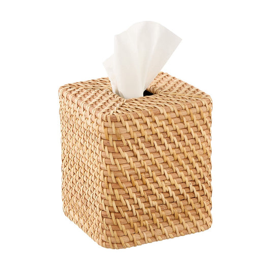 Rattan Square Tissue Box Cover