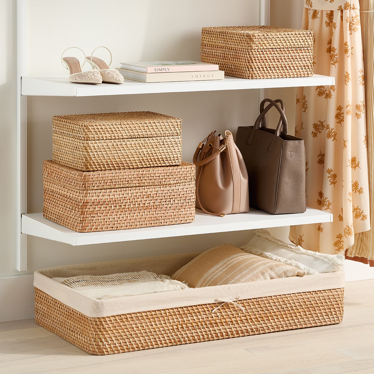 Rattan Underbed Bin — alt view