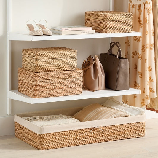Rattan Underbed Bin — alt view