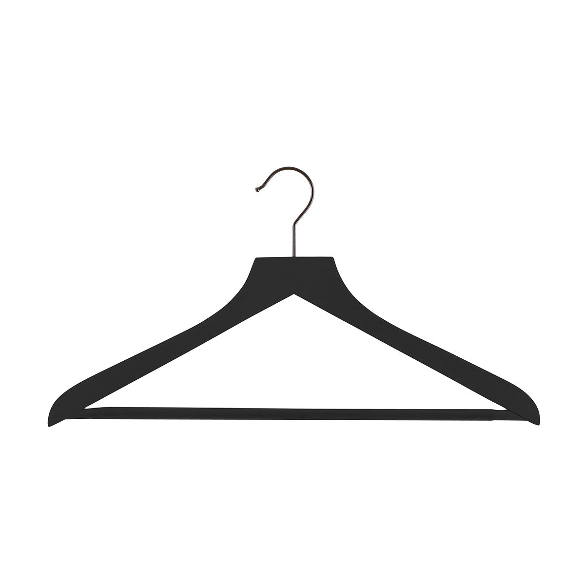 Petite Wooden Hangers with Ribbed Bar Pack of 6