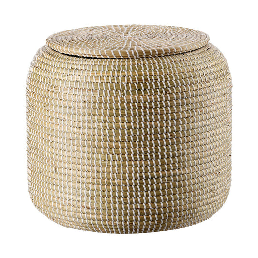Seagrass Storage Ottoman — alt view