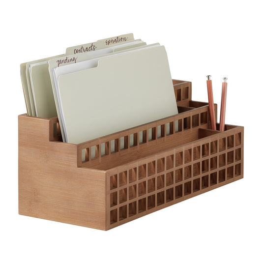 Bamboo Desktop Organizer — alt view