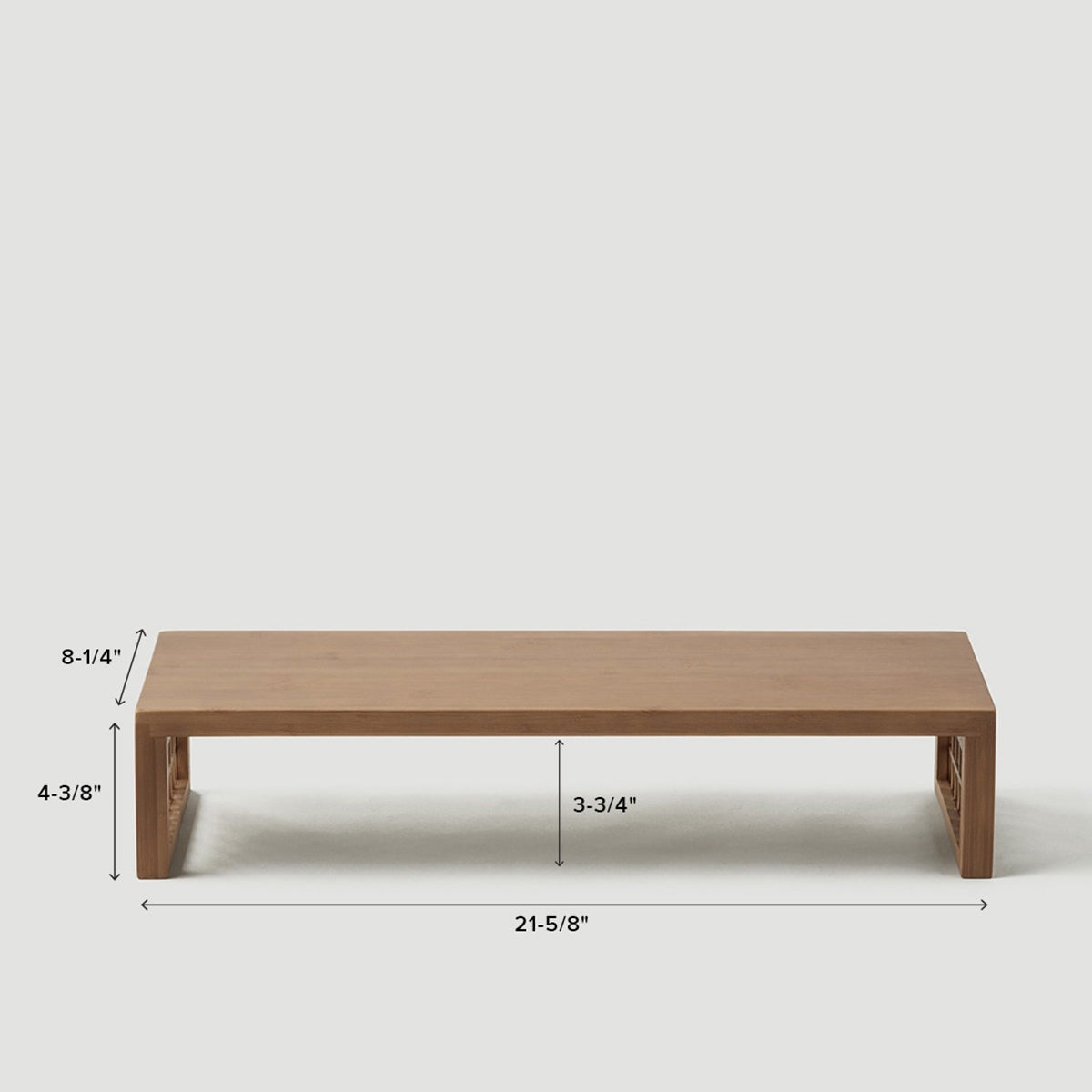 Bamboo Monitor Stand — alt view