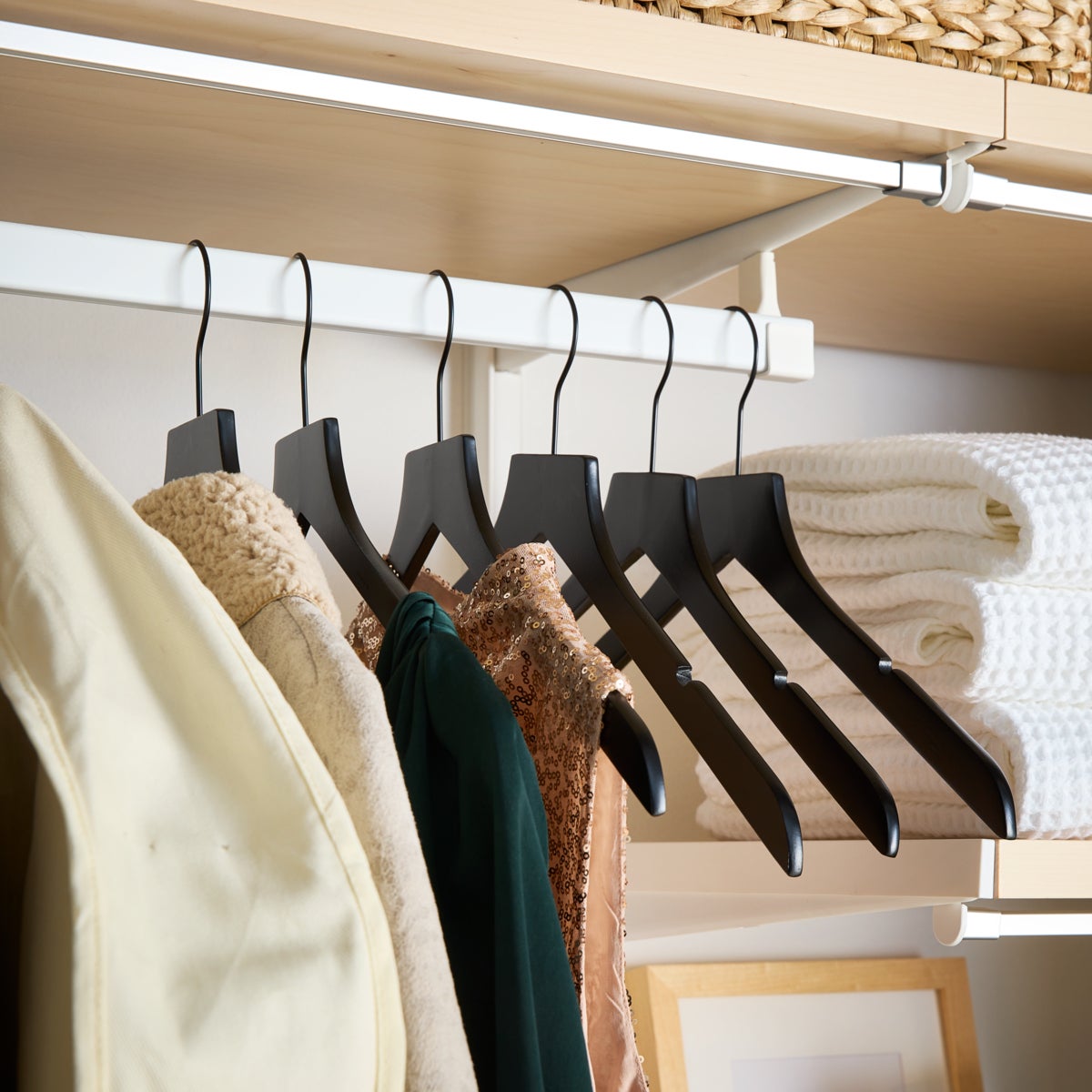 Slim Wooden Hangers — alt view
