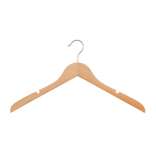 Slim Wooden Shirt Hangers with Notches — alt view