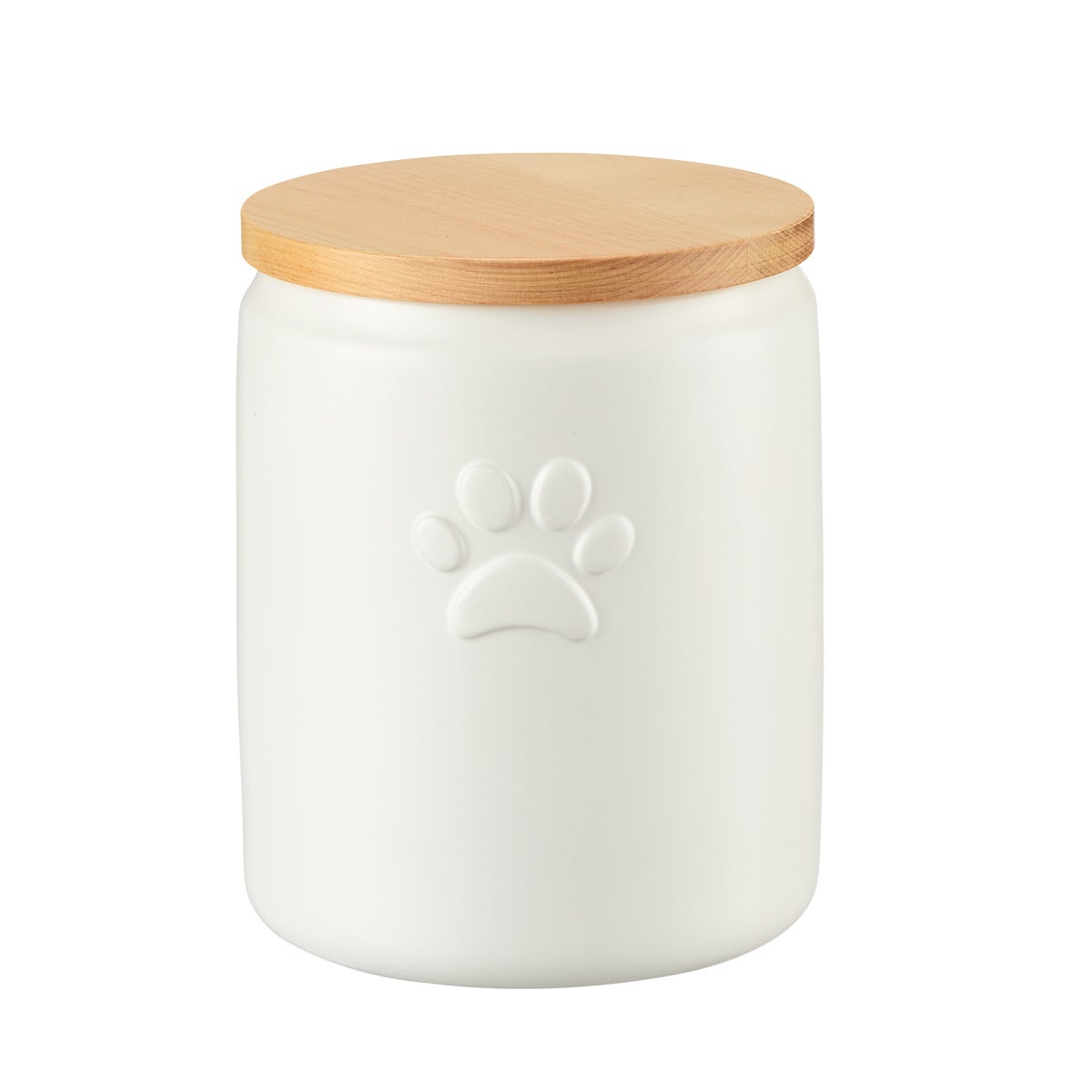 Stoneware Paw Print Canister