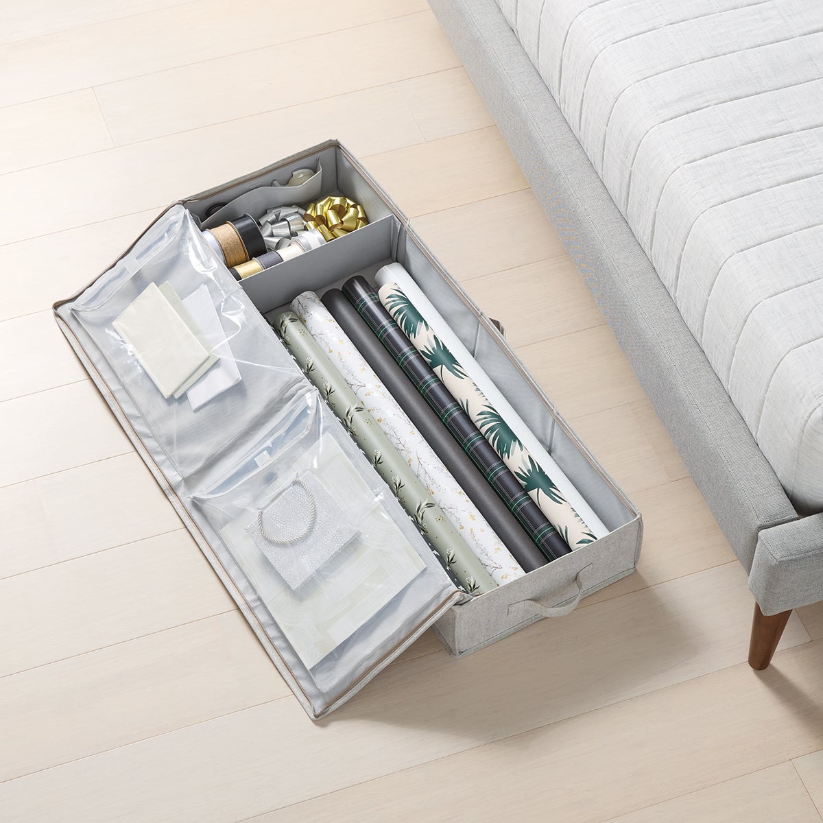 Under Bed Gift Wrap Storage