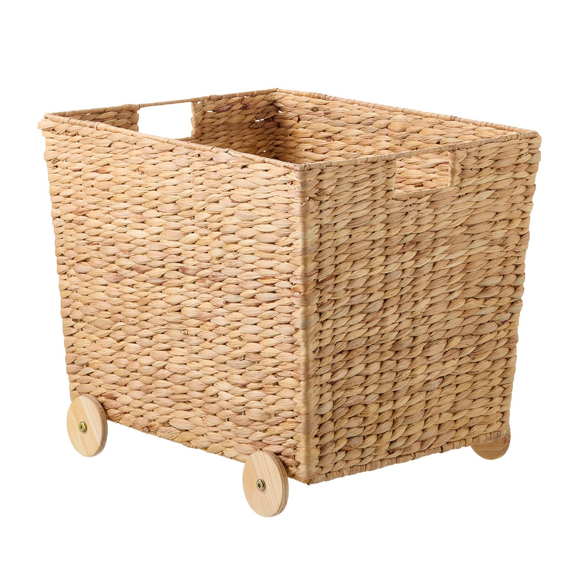 Water Hyacinth Bin with Wheels — alt view