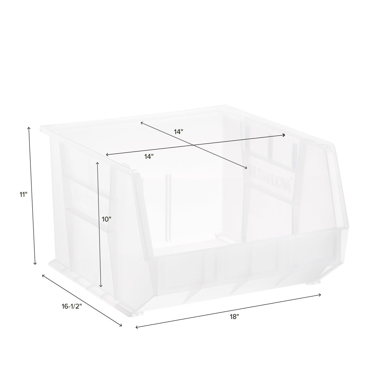 Extra Large Stackable Plastic Bins — alt view
