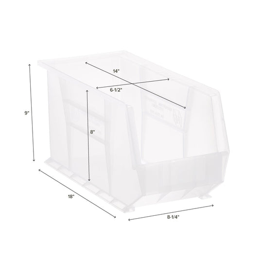 Narrow Large Stackable Plastic Bins — alt view