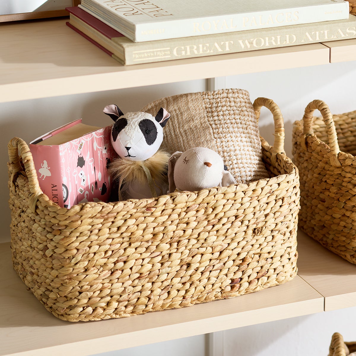 Water Hyacinth Braided Weave Bins — alt view