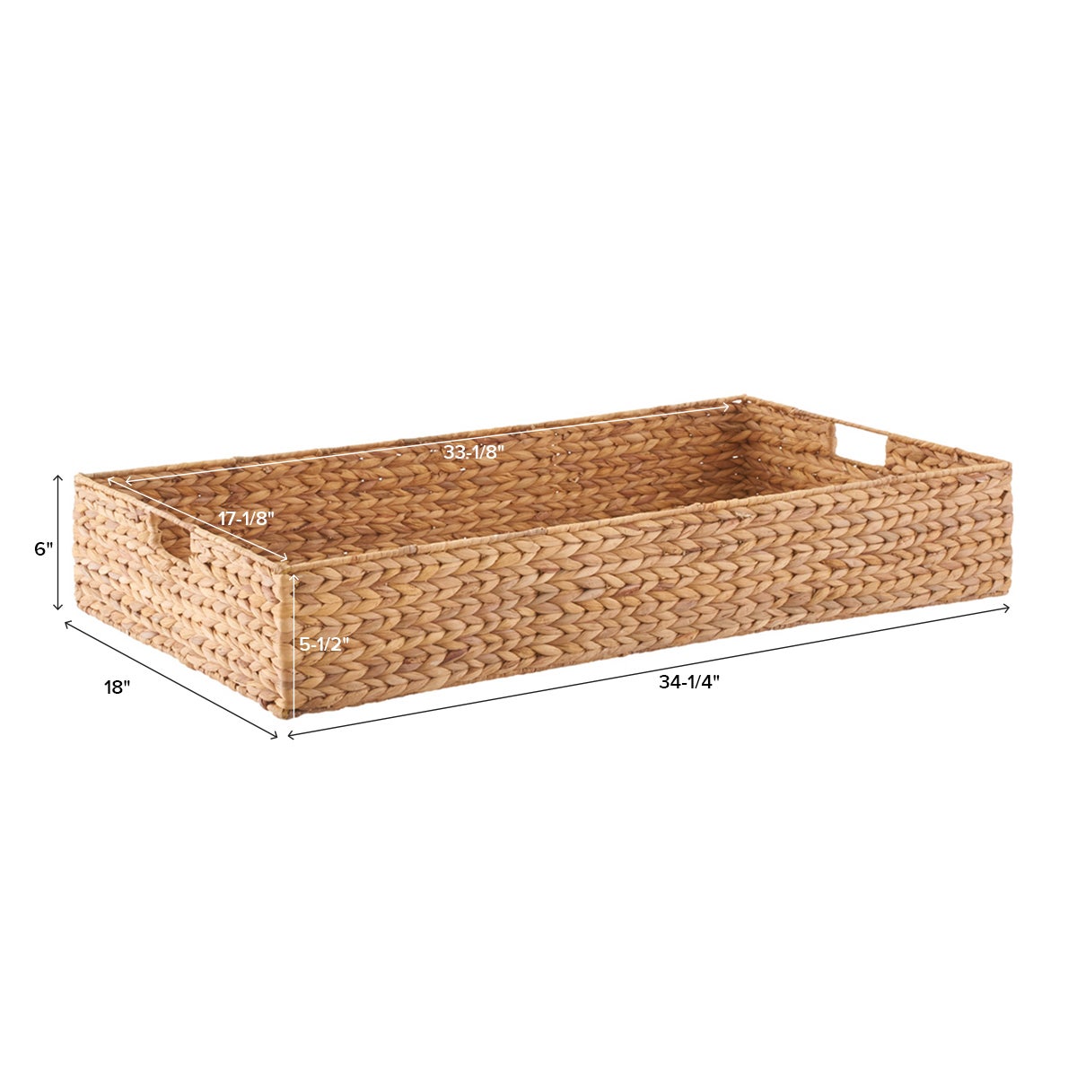 Water Hyacinth Coffee Table Under Bed Bin — alt view