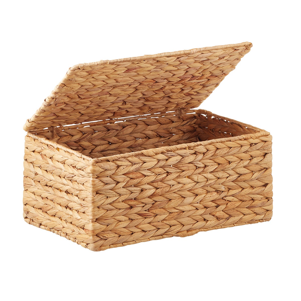 Water Hyacinth Storage Box with Hinged Lid