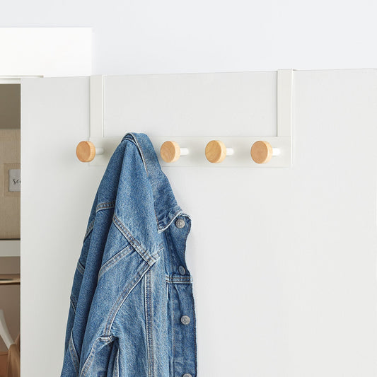 White Natural Oslo Over Door Hook Rack