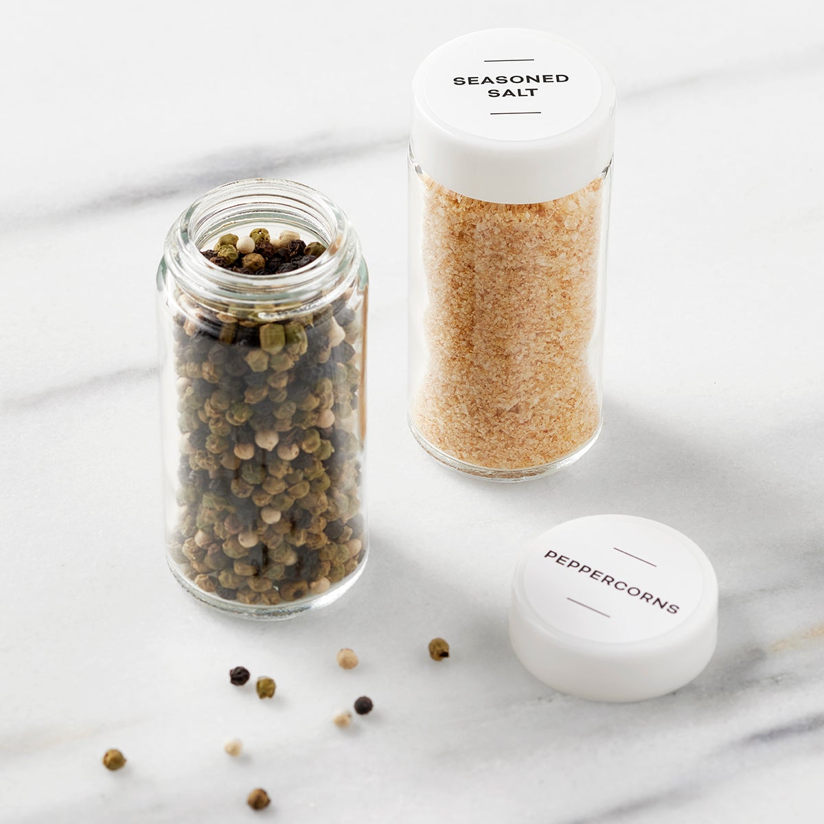 White Round Spice Labels Pkg. 56