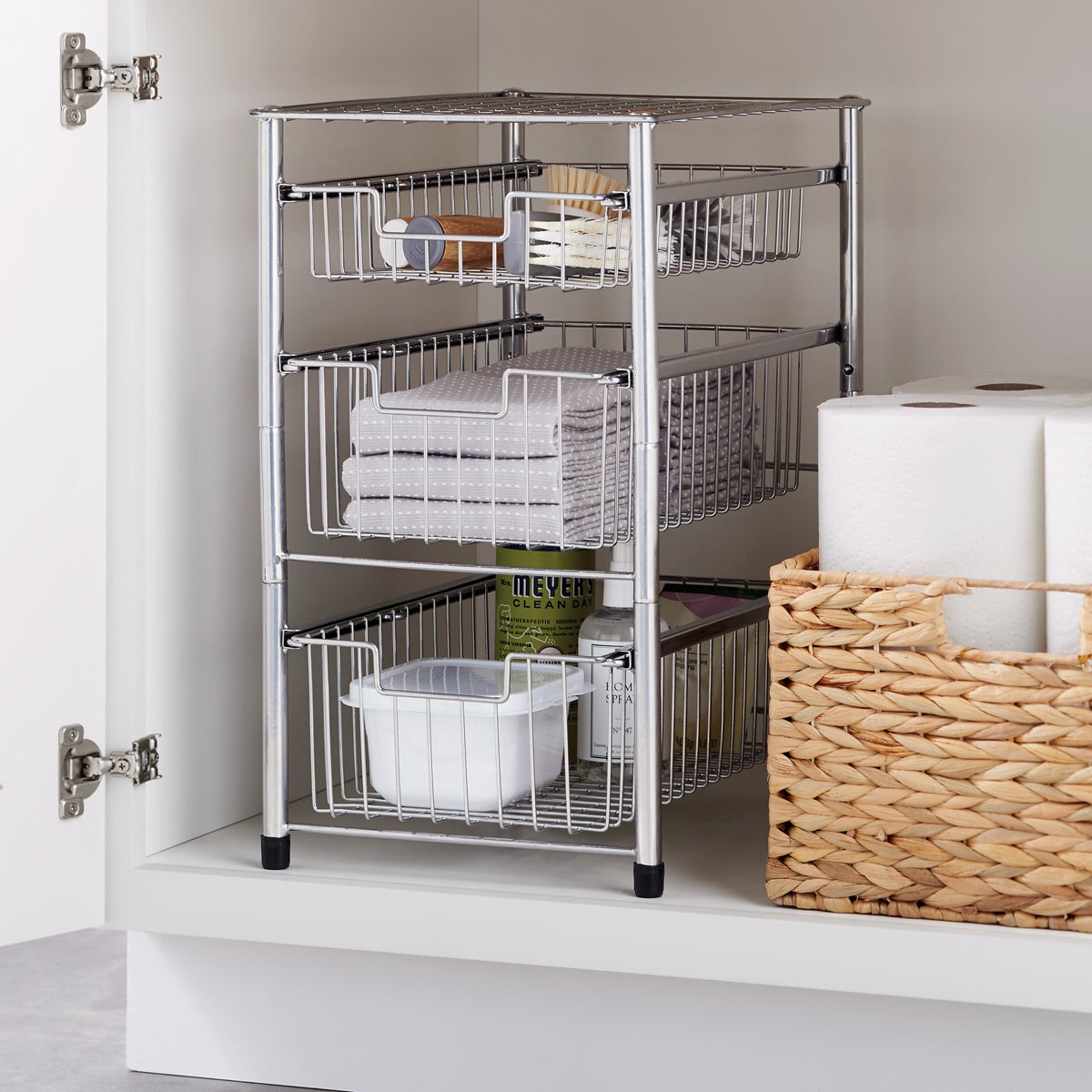 Wire Pull Out Cabinet Organizers