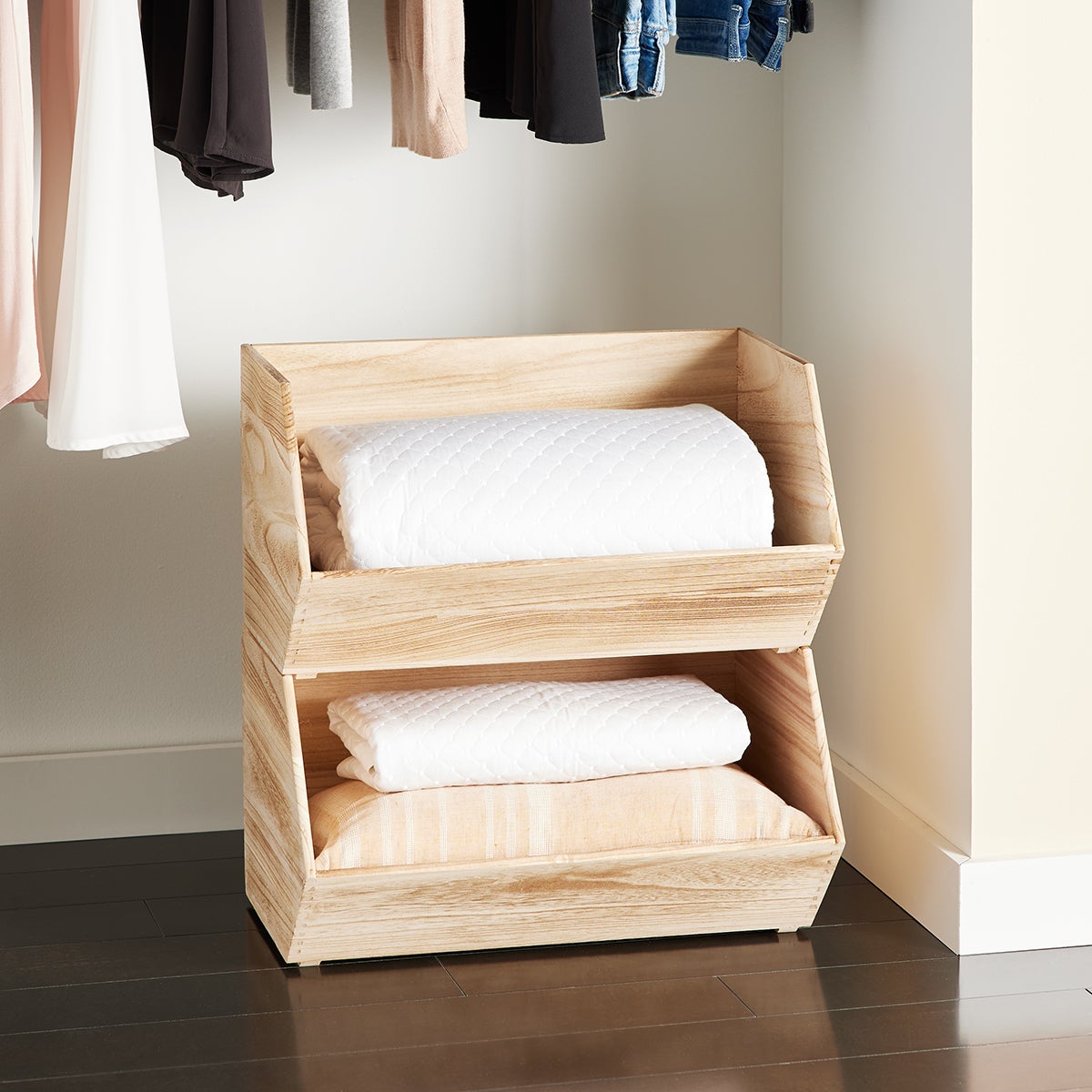 Wooden Stacking Bin