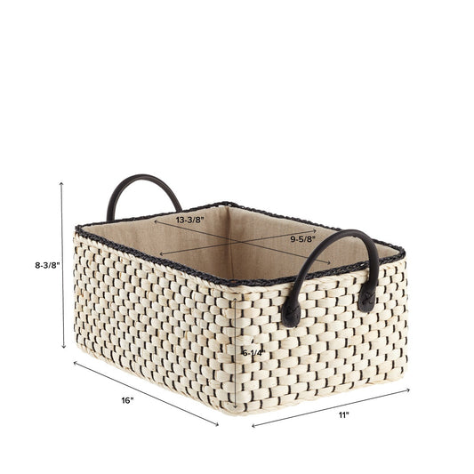 Woven Maize Loft Storage Bins with Handles — alt view